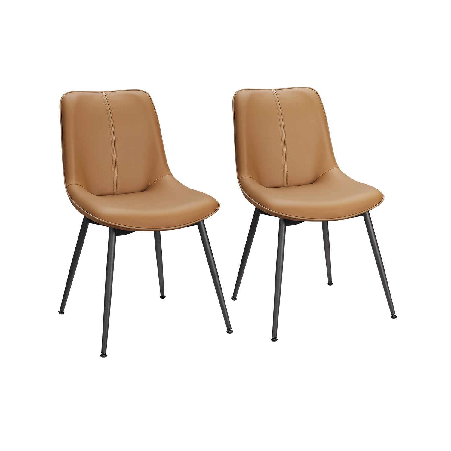 VASAGLE Set of 2 Upholstered Leather Dining Chairs