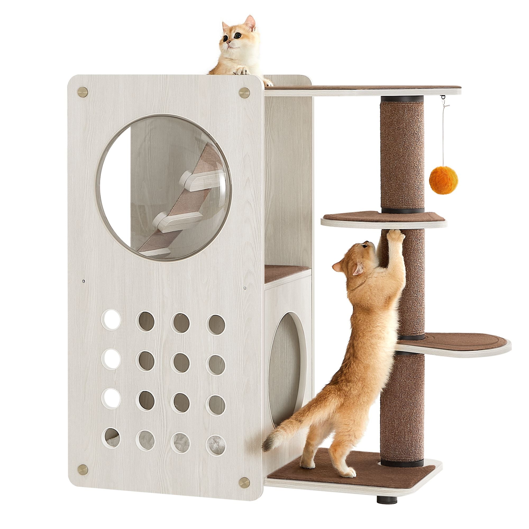 Clickat Cat Tree with Scratching Post and Soft Ladder