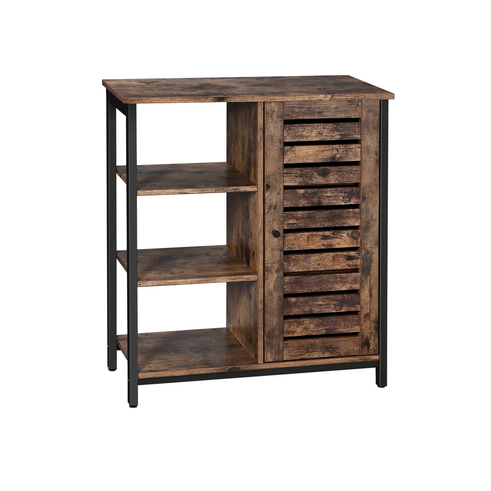 VASAGLE Industrial Rustic Brown Storage Cabinet With 3 Shelves