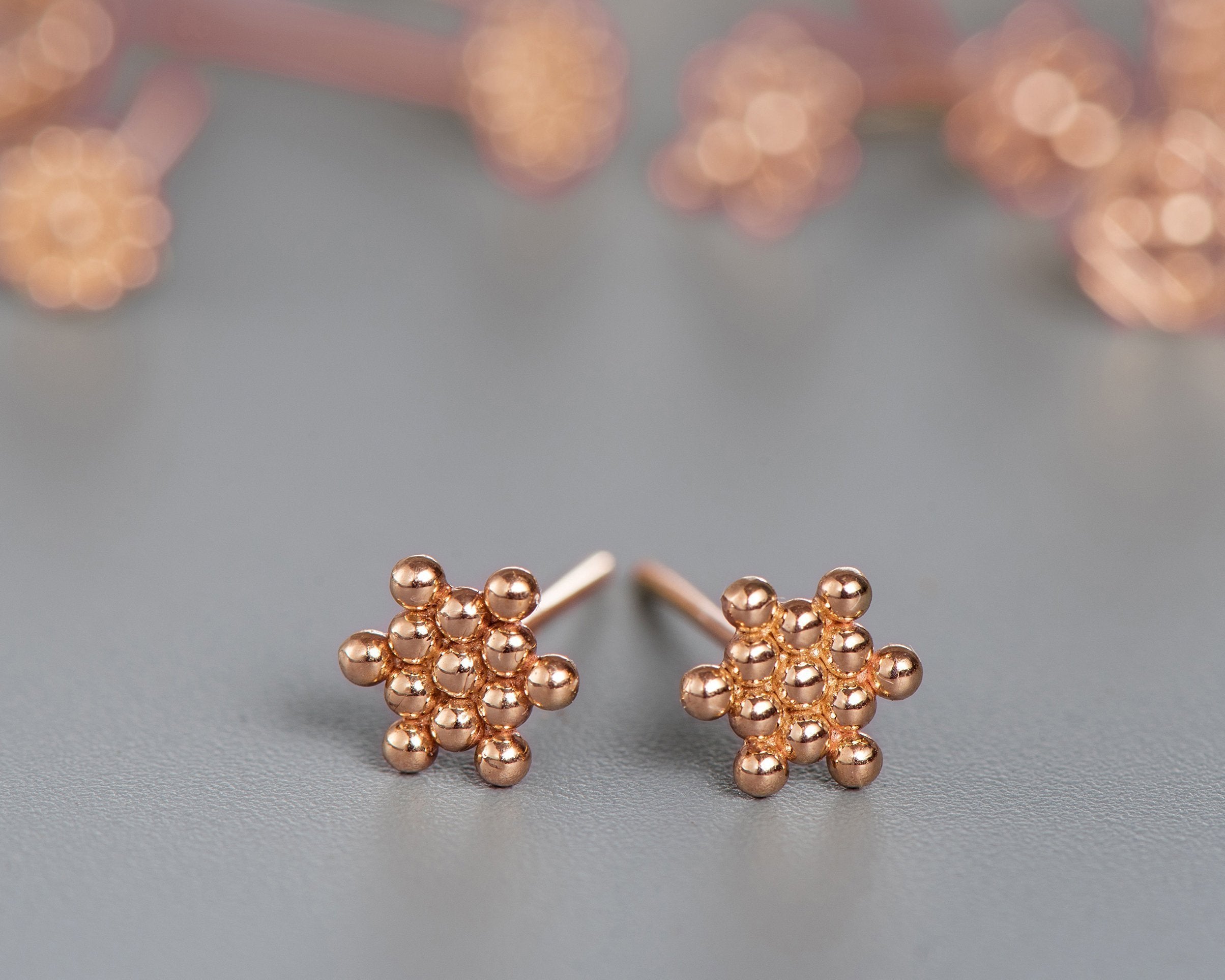 Rose Gold Stud Earrings