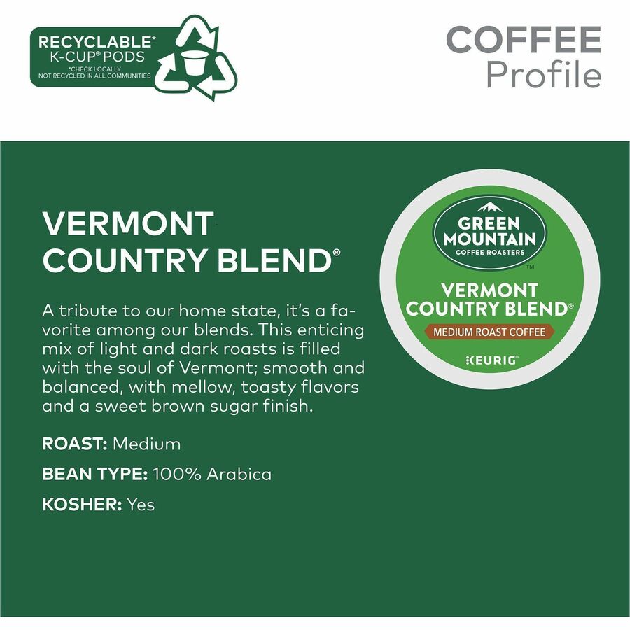 Green Mountain Coffee Roasters? K-Cup Vermont Country Blend Coffee