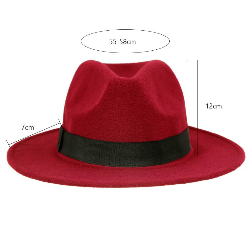 Vintage Wool Fedora Hat for Men