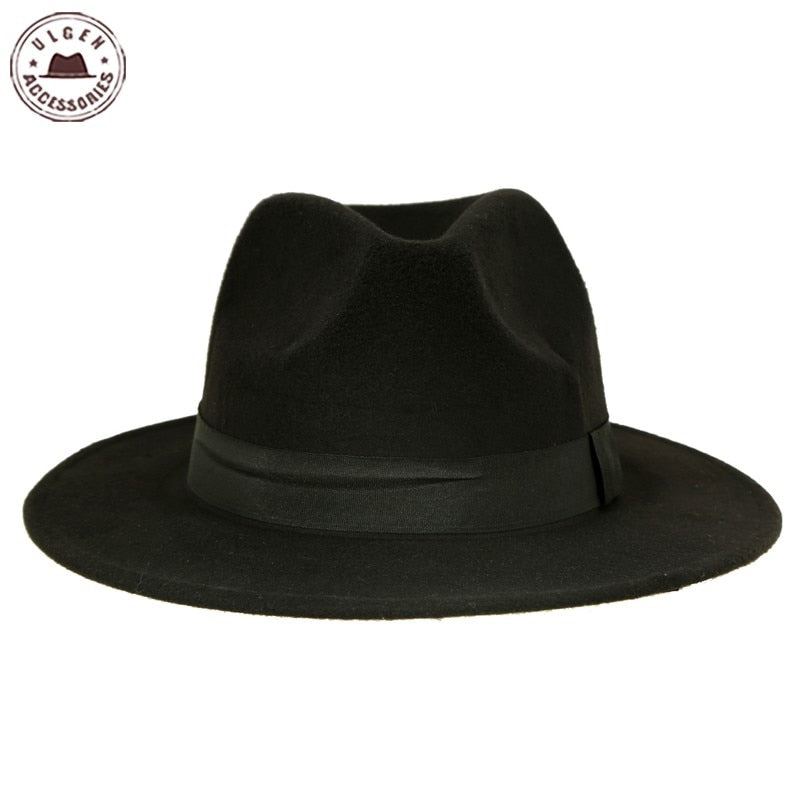 Vintage Wool Fedora Hat for Men