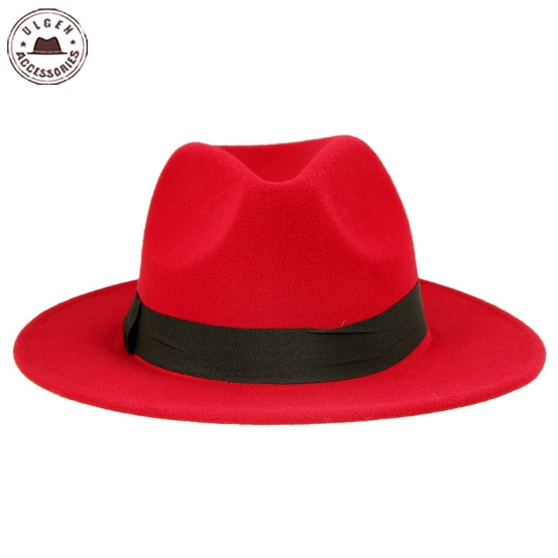 Vintage Wool Fedora Hat for Men