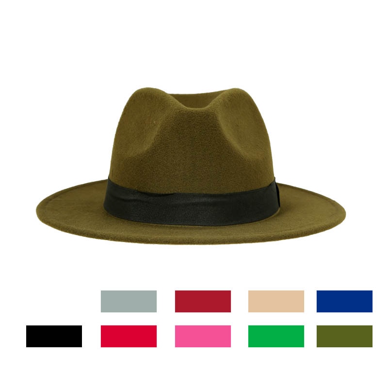 Vintage Wool Fedora Hat for Men