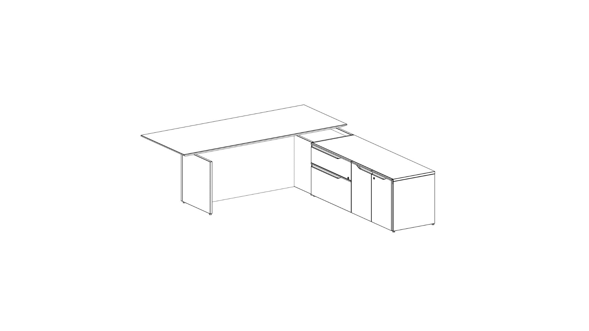 Nex Height Adjustable Executive Desk by GroupeLacasse