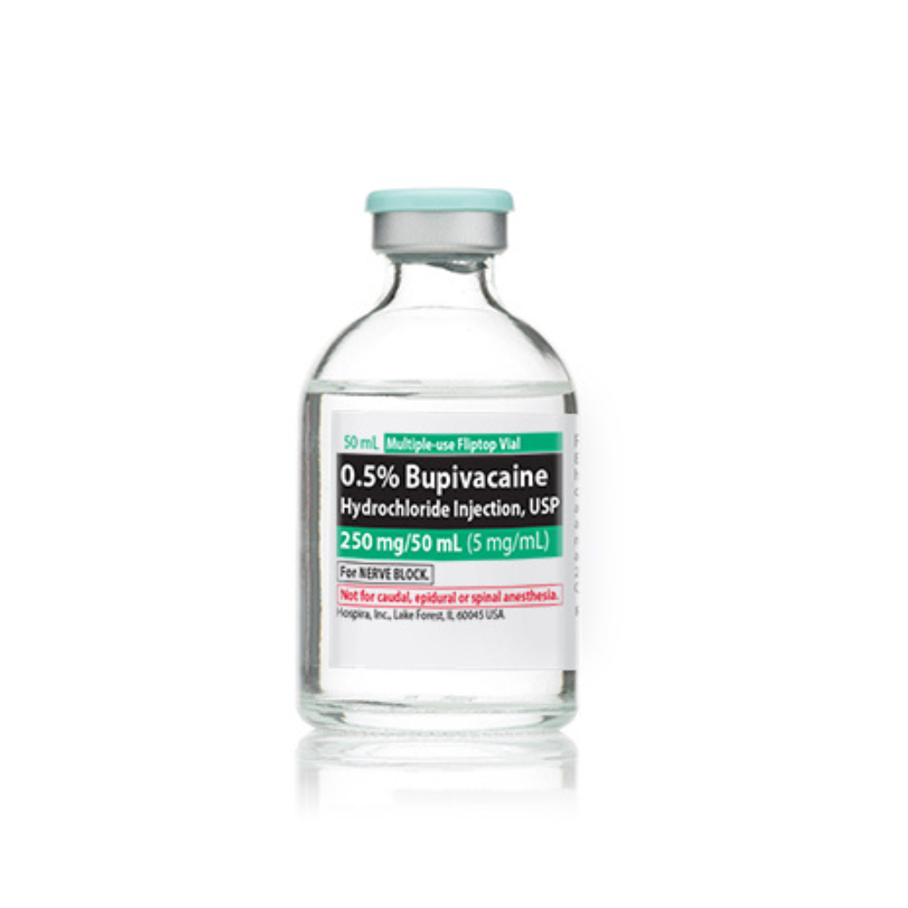 Bupivacaine HCl 0.5%, 5 mg / mL Nerve Block Injection Multiple Dose Vial 50 mL