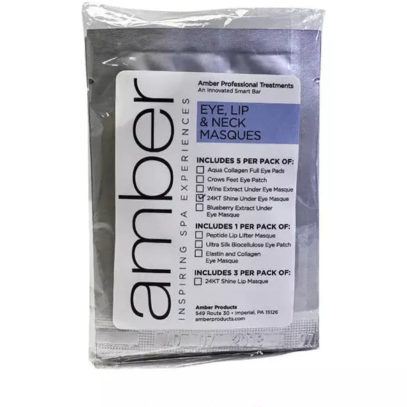 Amber Products 24 KT Shine Eye Masque - 5 pairs (FM-66)