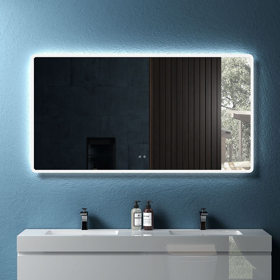 LED mirror with defogger