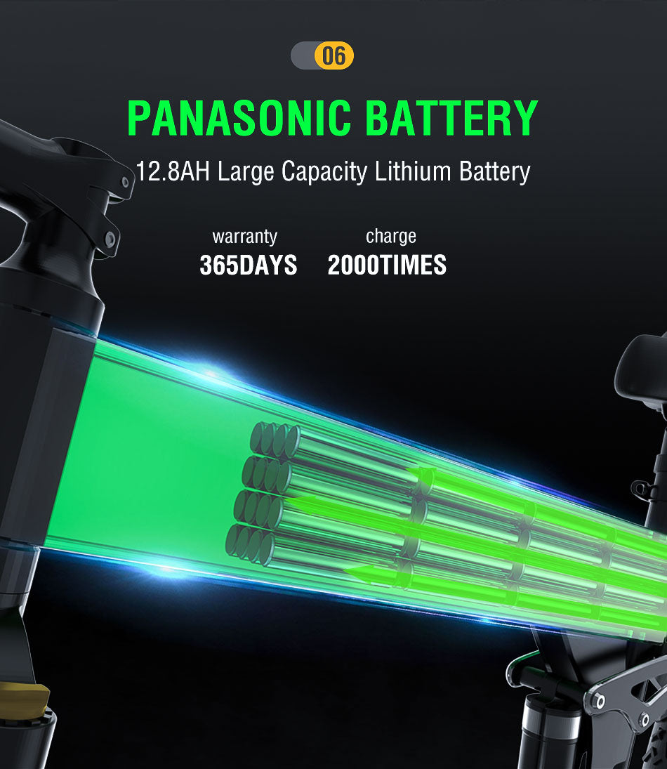 Janobike H26 Ebike 12.8Ah Large Capacity Lithium Battery