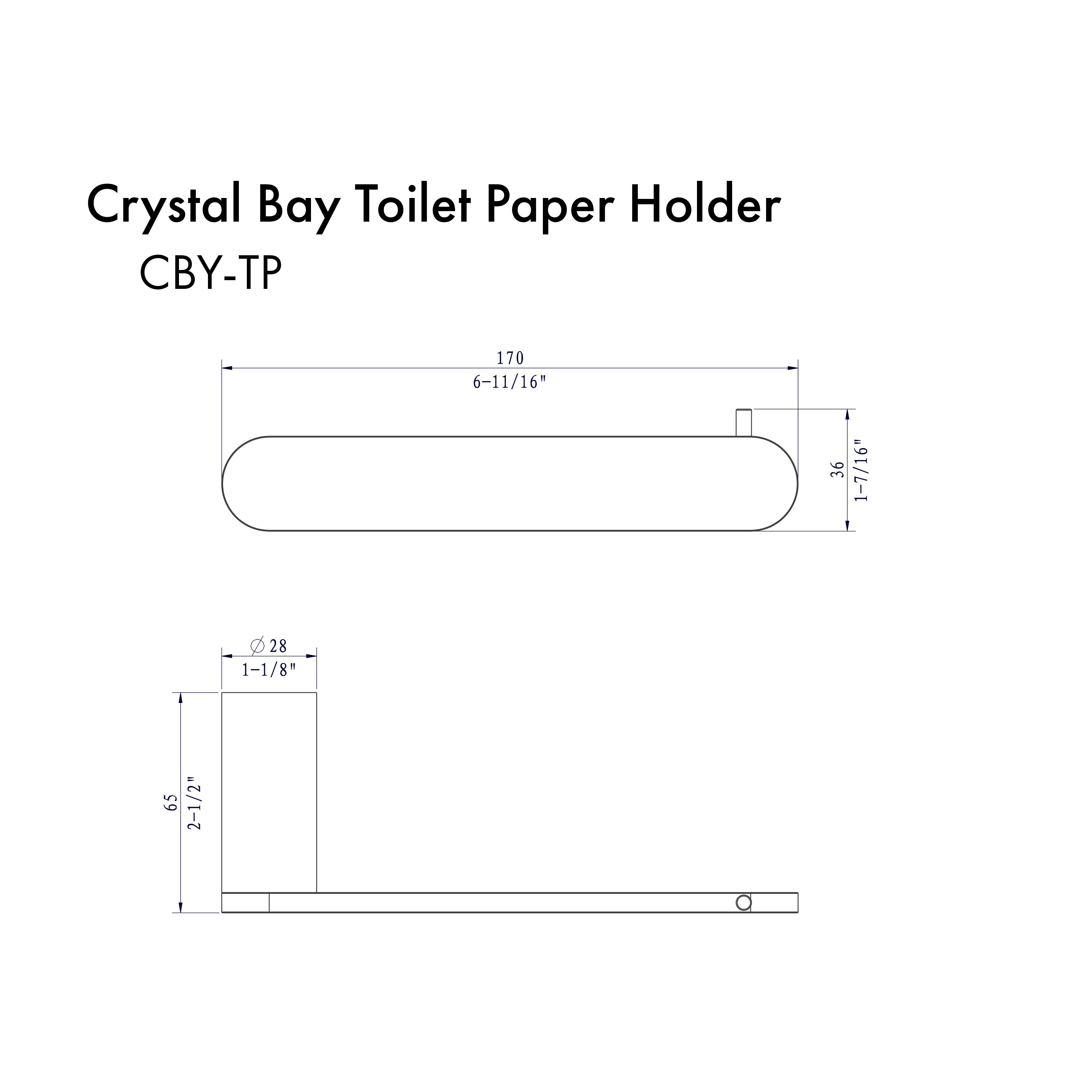 ZLINE Crystal Bay Toilet Paper Holder in Matte Black (CBY-TP-MB)