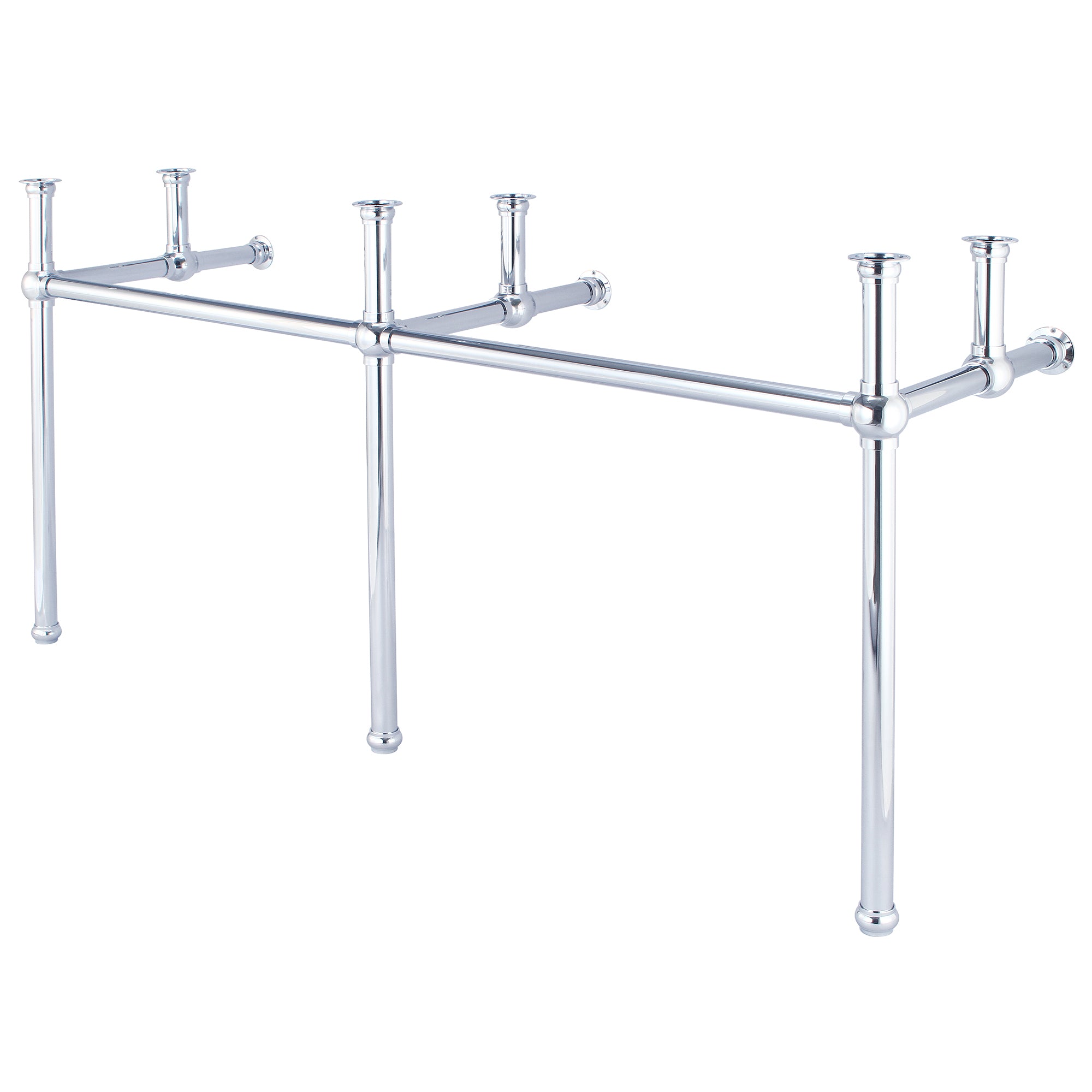 Embassy 72 Inch Wide Double Wash Stand Only in Chrome Finish