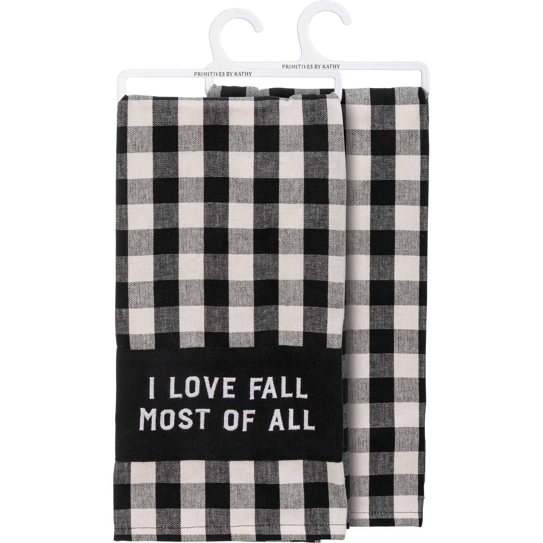 I Love Fall Most Of All Buffalo Check Kitchen Towel