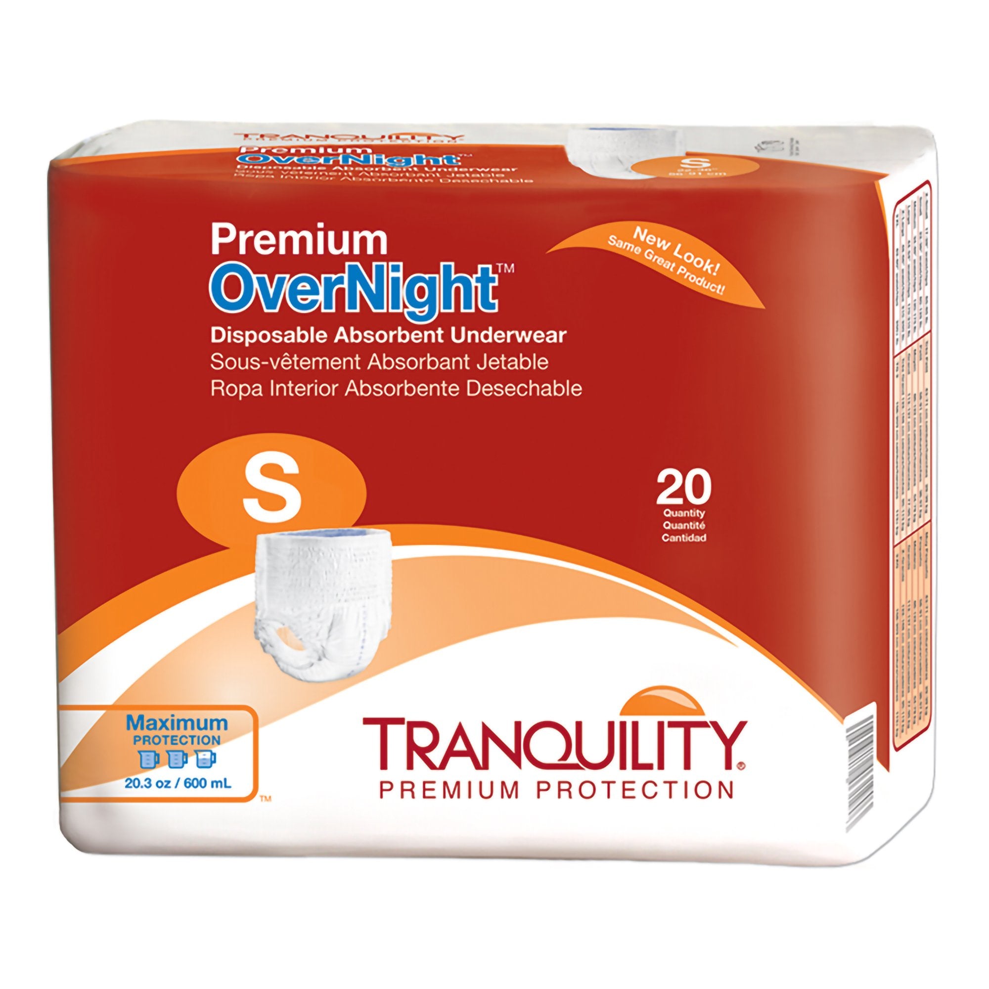 Tranquility? Premium OverNight? Absorbent Underwear, Small