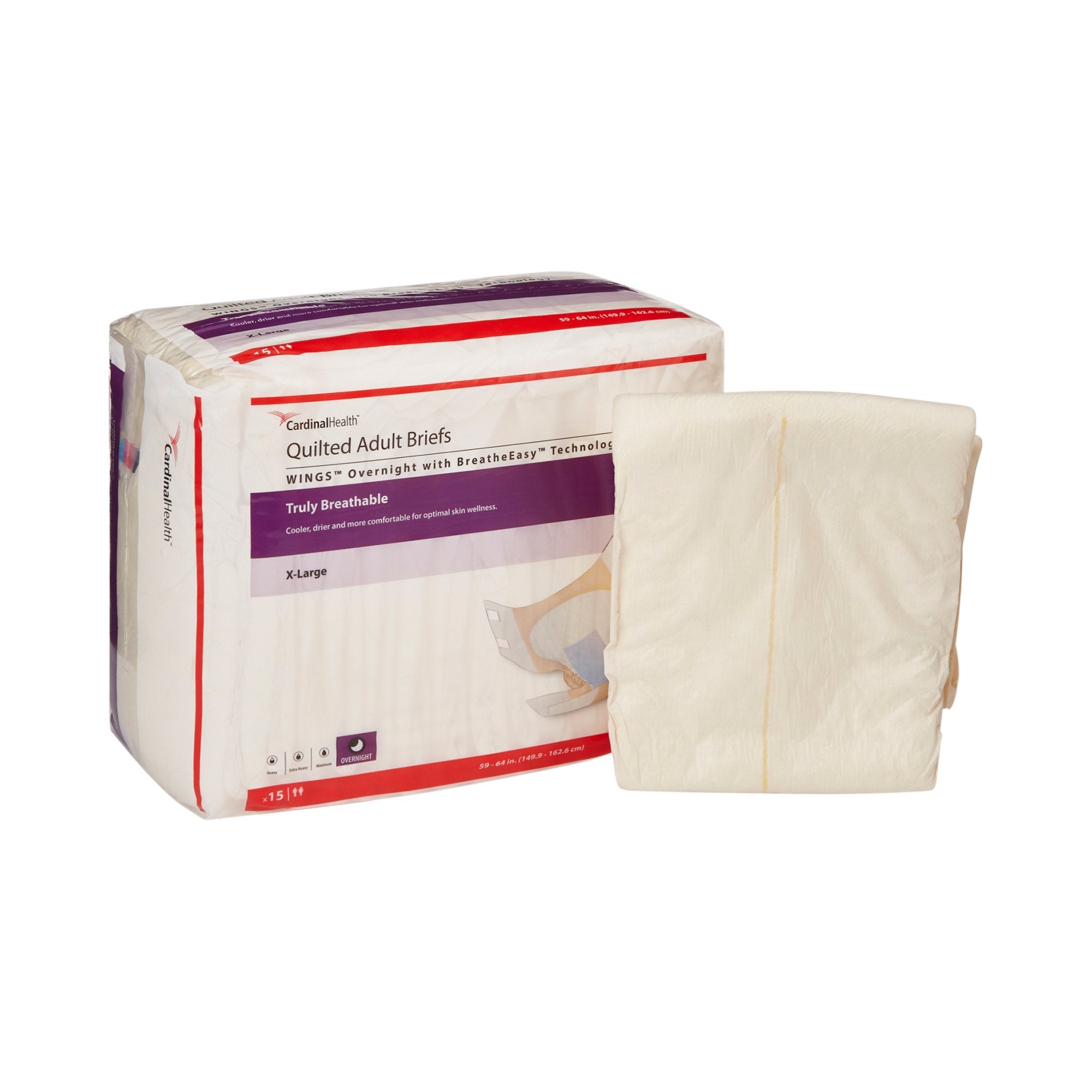 Wings? Overnight Absorbency Incontinence Brief, Extra Large