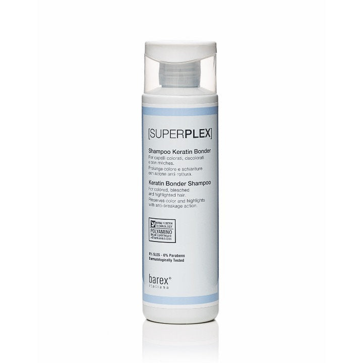 [Sample 0.4 oz] Barex Italiana SuperPlex Keratin Bonder Shampoo | For Colored, Bleached And Highlighted Hair | Preserves Color And Highlights Hair