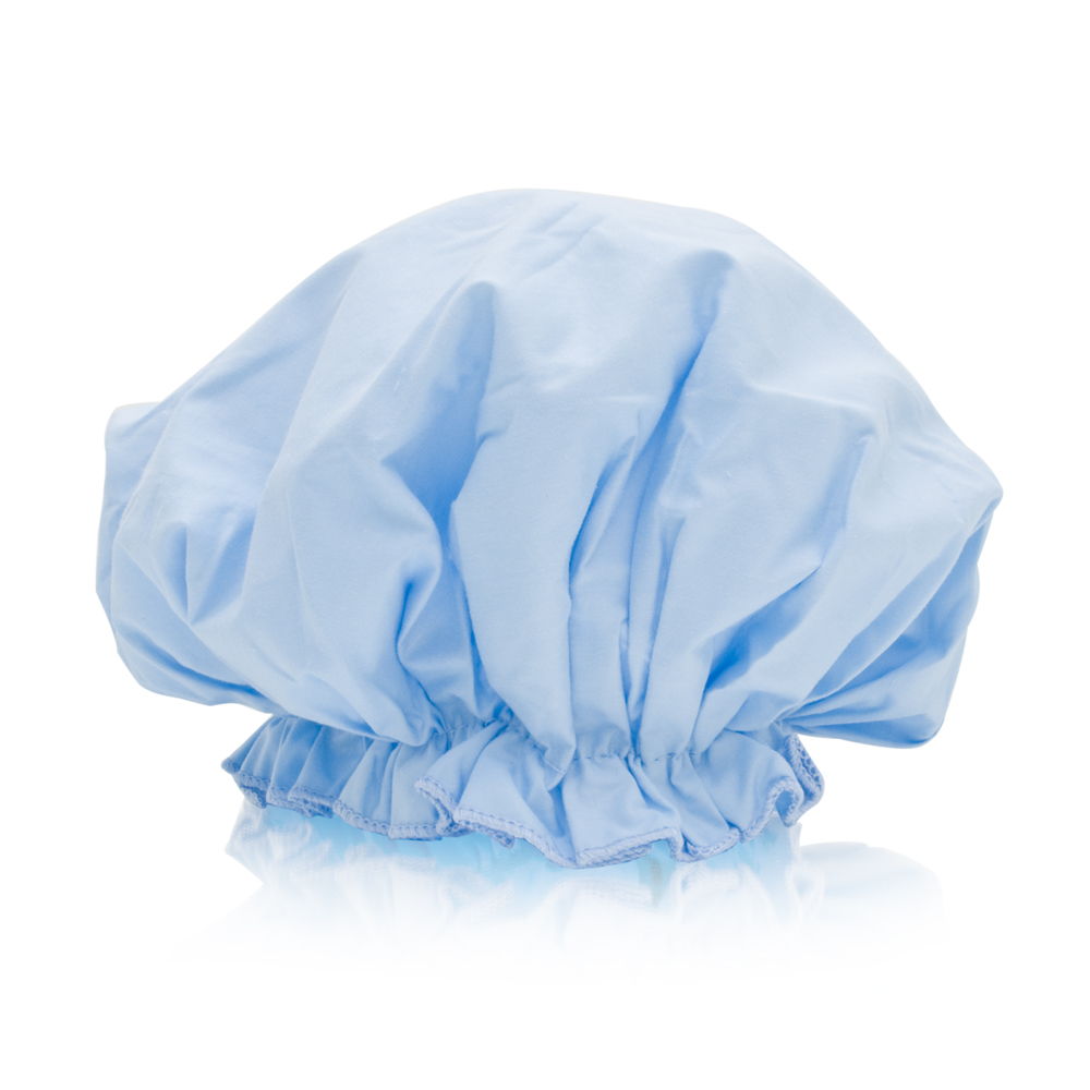 Bouffant Shower Cap-Blue Solid