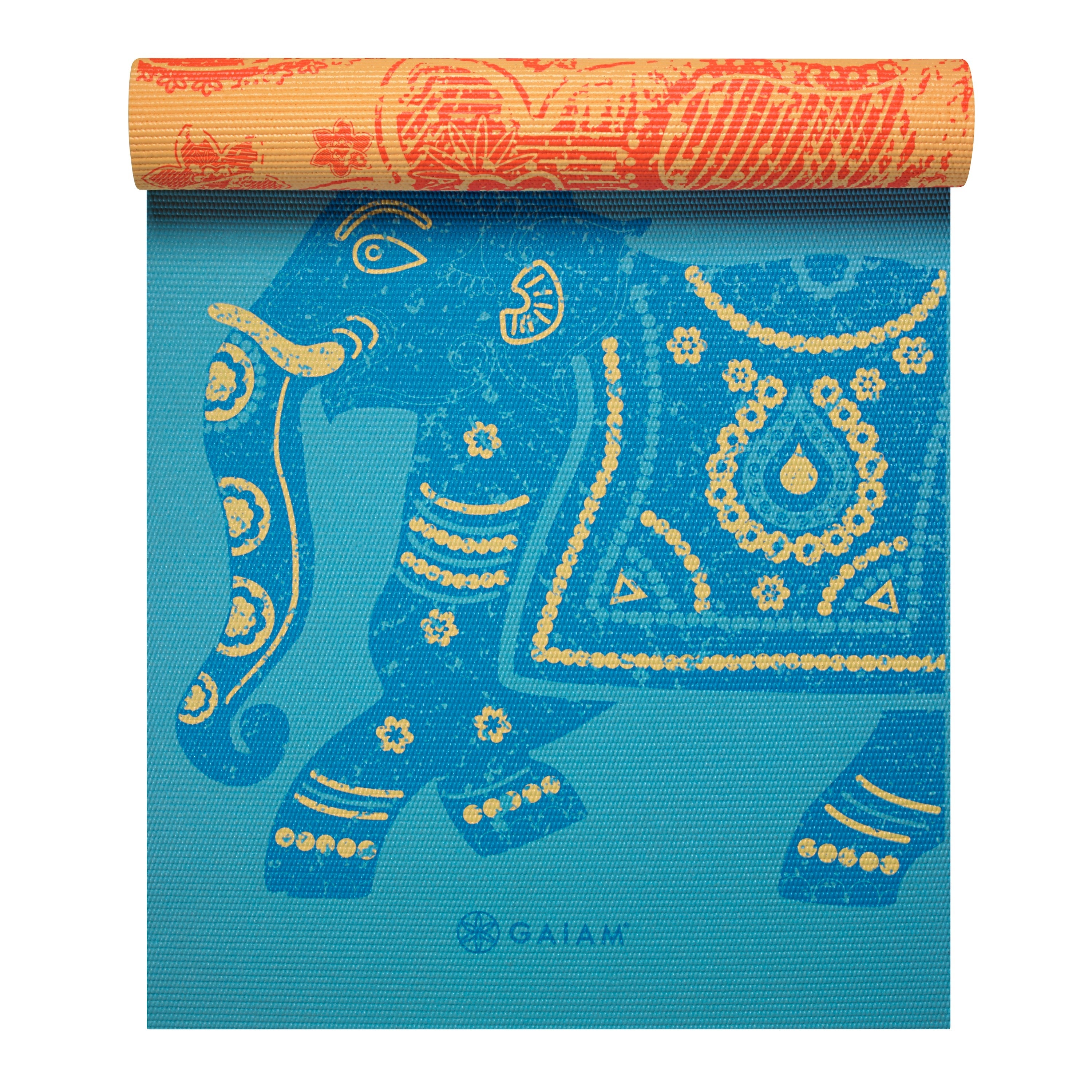 Premium Reversible Elephant Yoga Mat (6mm)