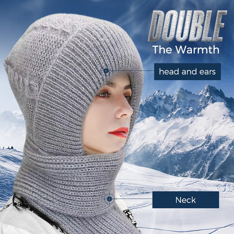 Bonnet Coupe-Vent Avec Protection Oreilles Intégrée - Tricot Épais Doublure Polaire - Taille Unique Unisexe - 4