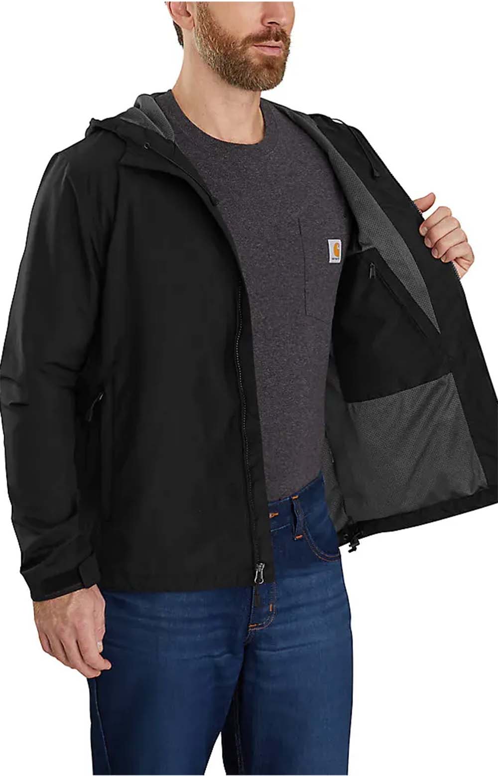 (104671) Rain Defender Relaxed Fit Lightweight Jacket - Steel