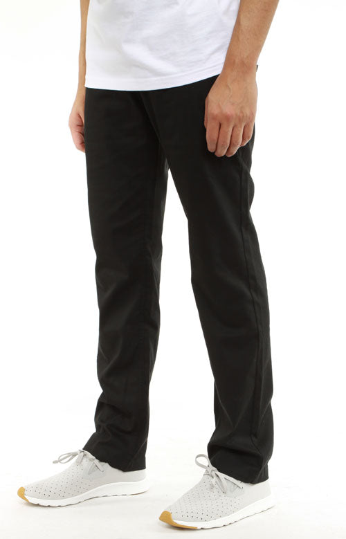 Grain Slim Chino Pants - Black