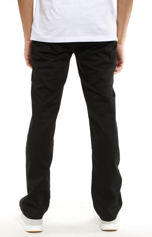 Grain Slim Chino Pants - Black