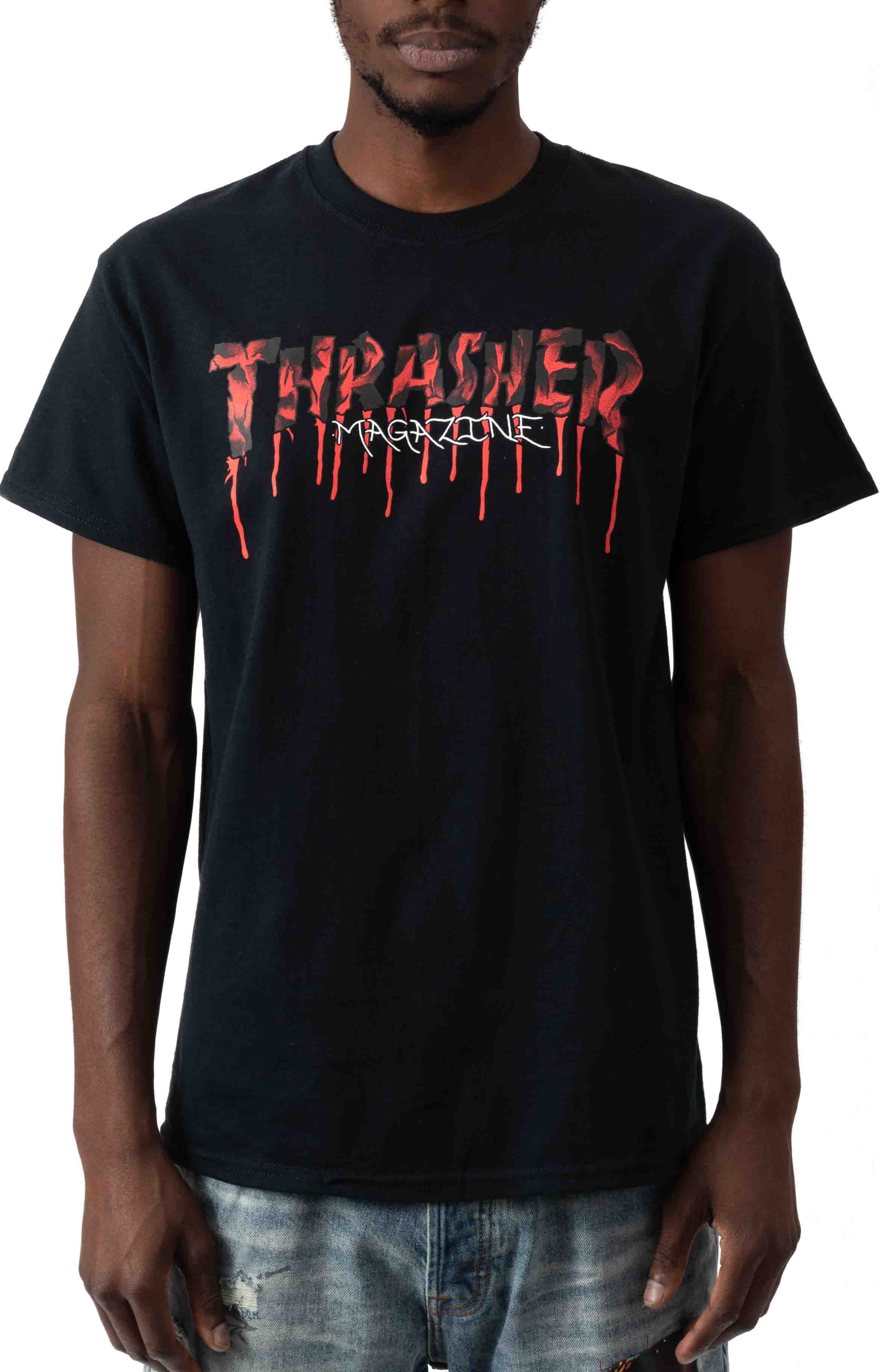  Blood Drip Logo T-Shirt - Black 