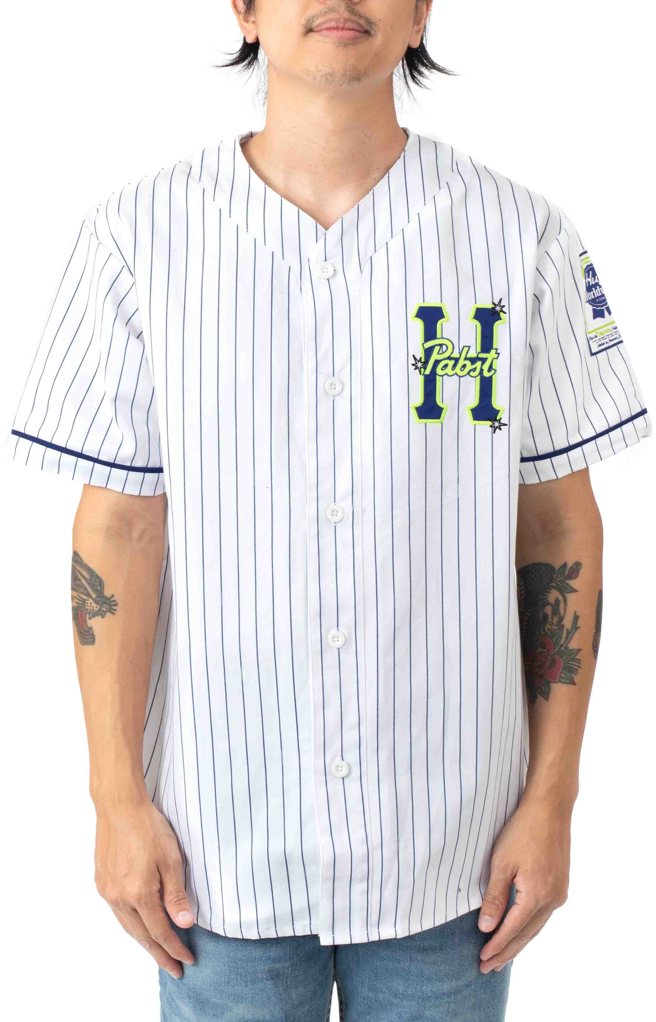  Pabst Twill Baseball Jersey - White 