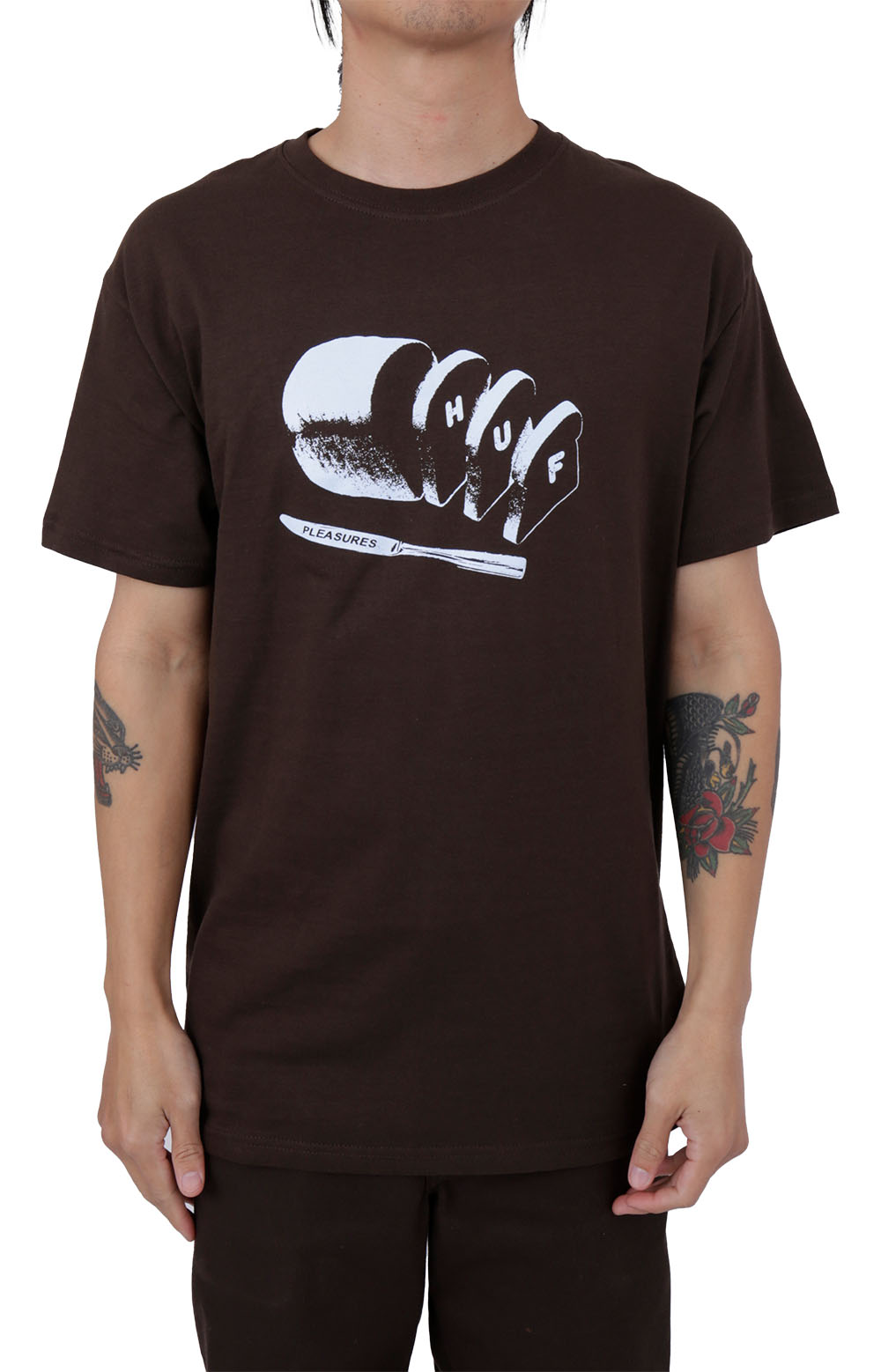  x Pleasures Breaking Bread T-Shirt - Brown 