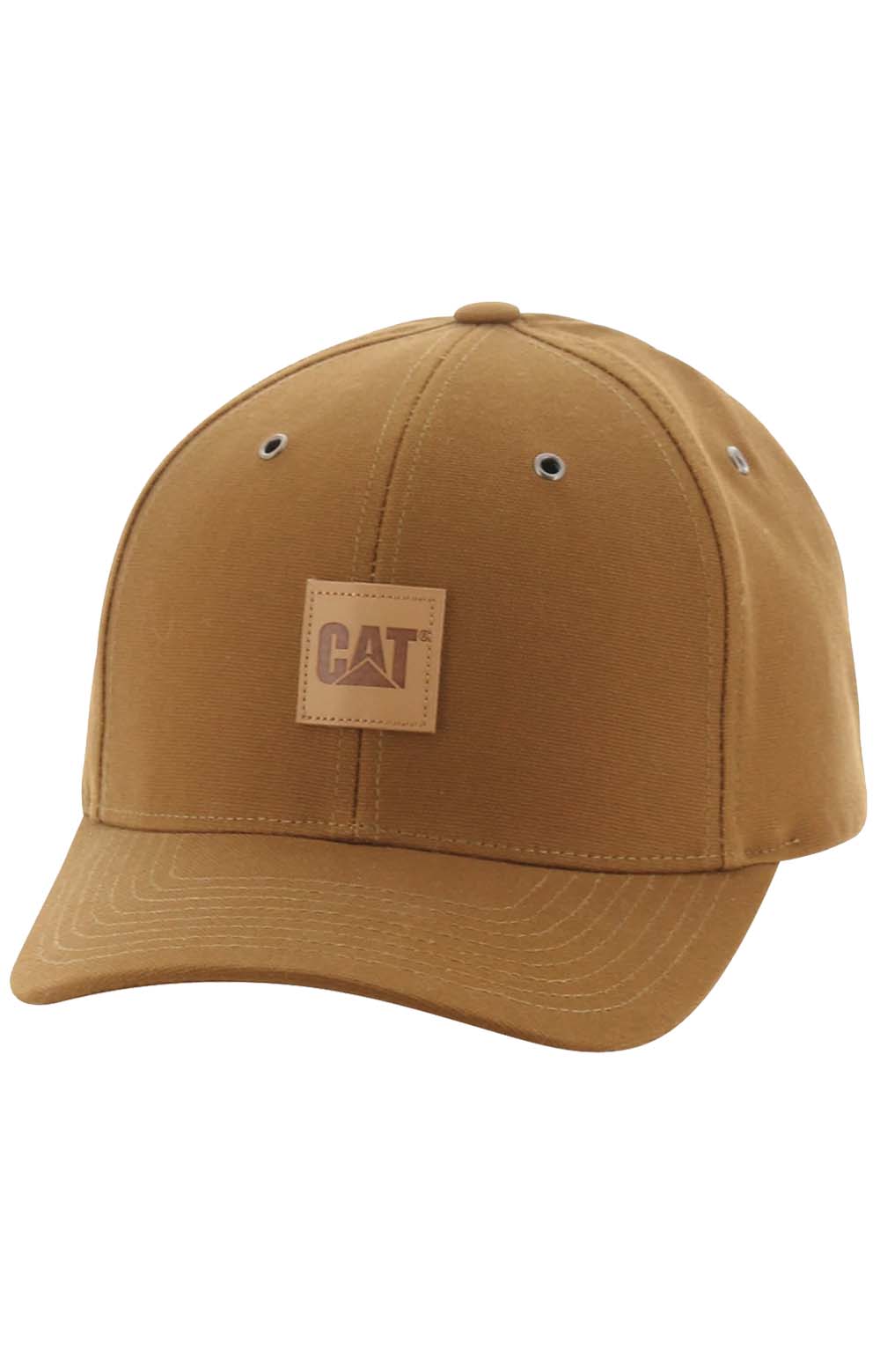  Leather Patch Snap-Back Hat - Bronze 