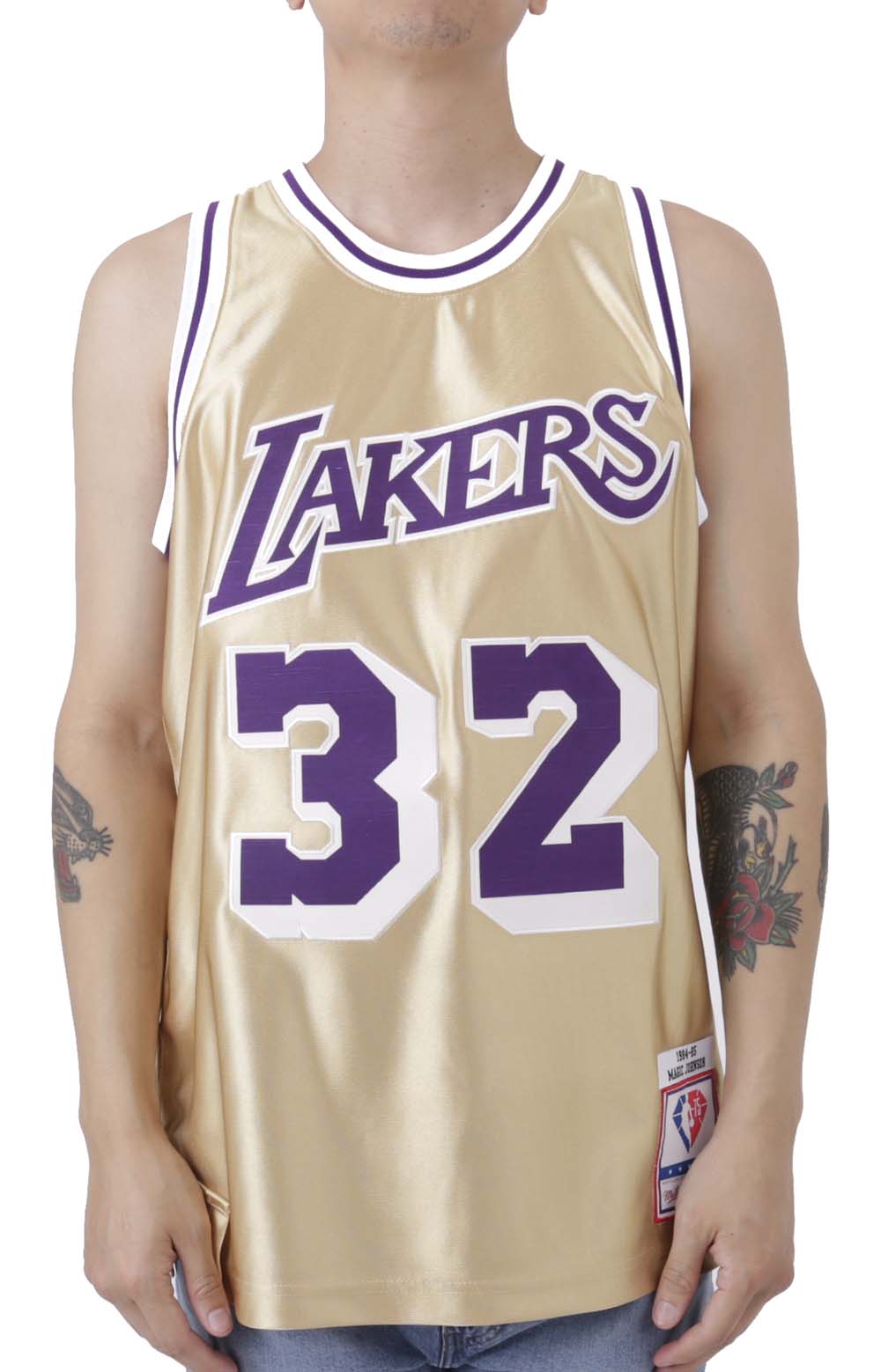  NBA 75th Gold Swingman Jersey - Lakers 1984 Magic Johnson 