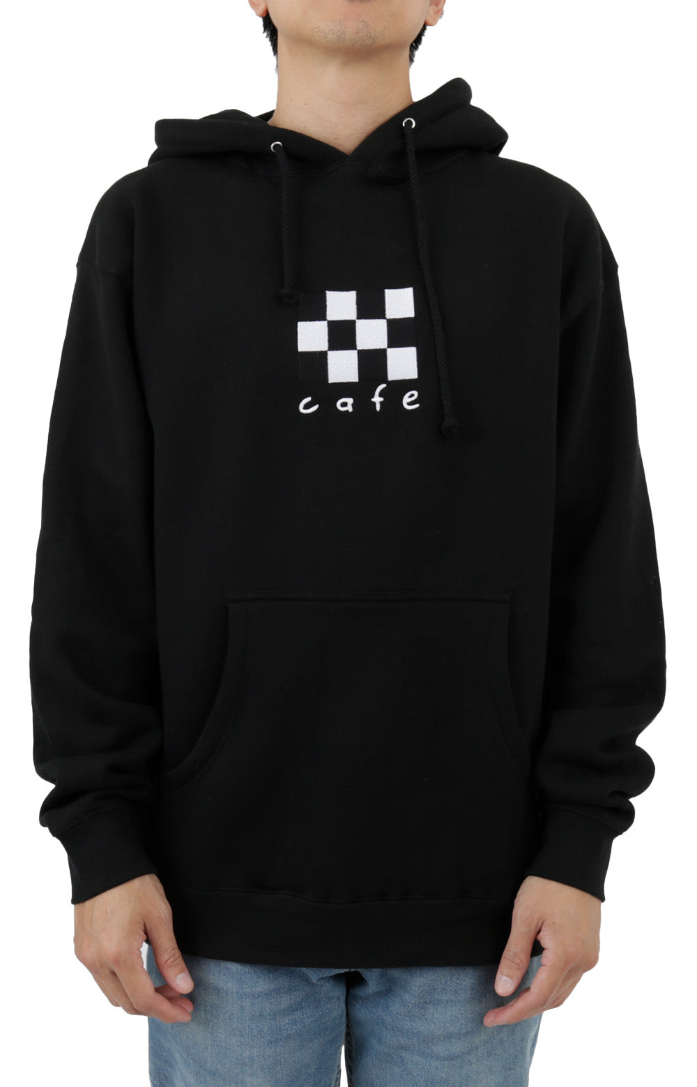  Checkerboard Pullover Hoode - Black 