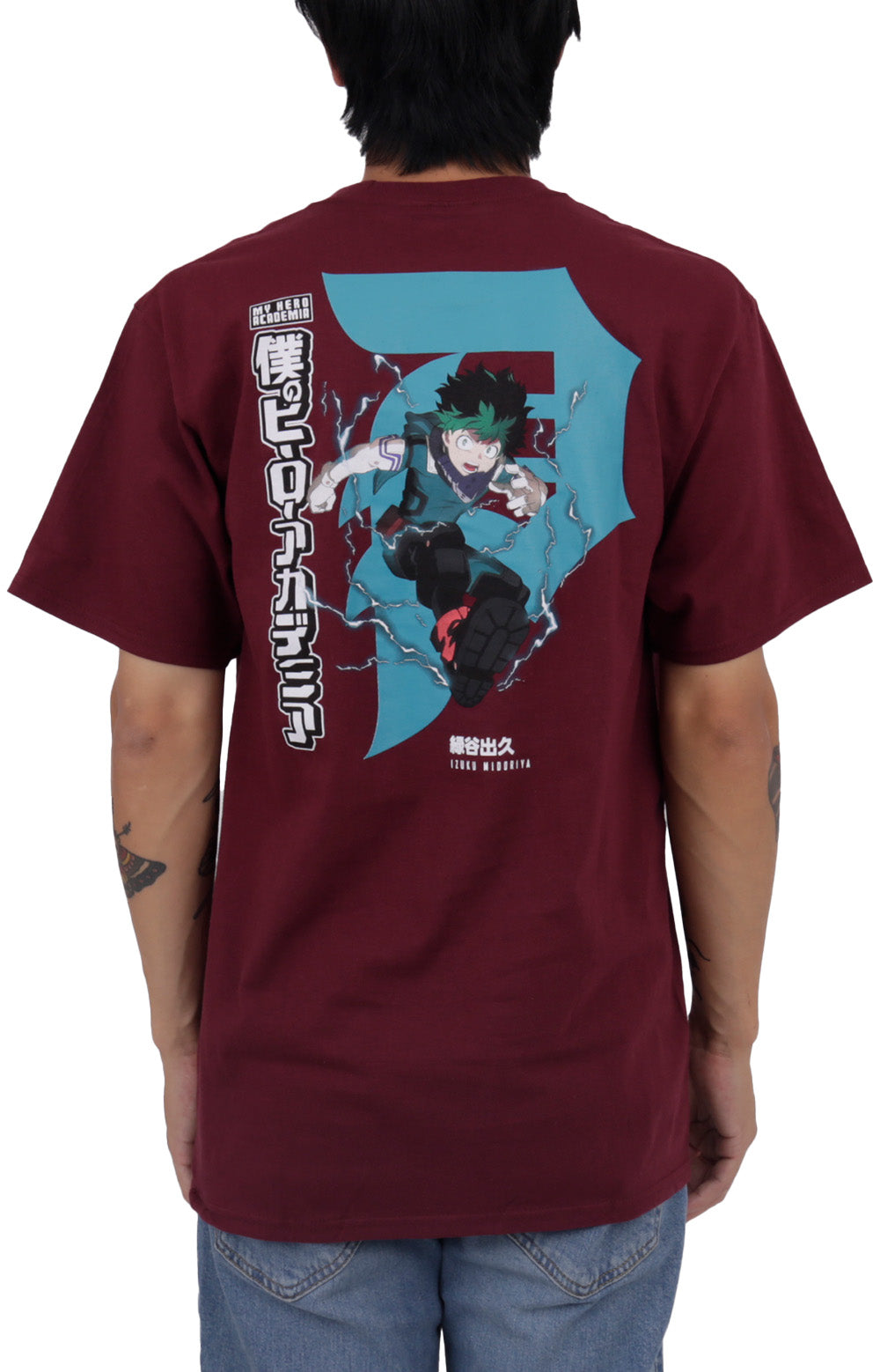  x My Hero Academia Dirty P Izuku Midoriya T-Shirt - Burgundy 