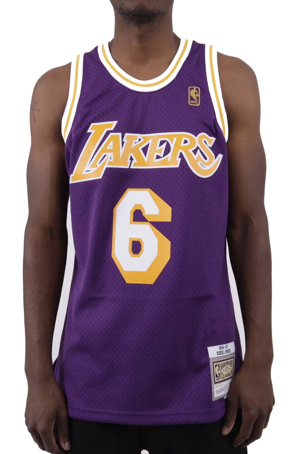  NBA Swingman Road Jersey - Eddie Jones Los Angeles Lakers 1996-97 