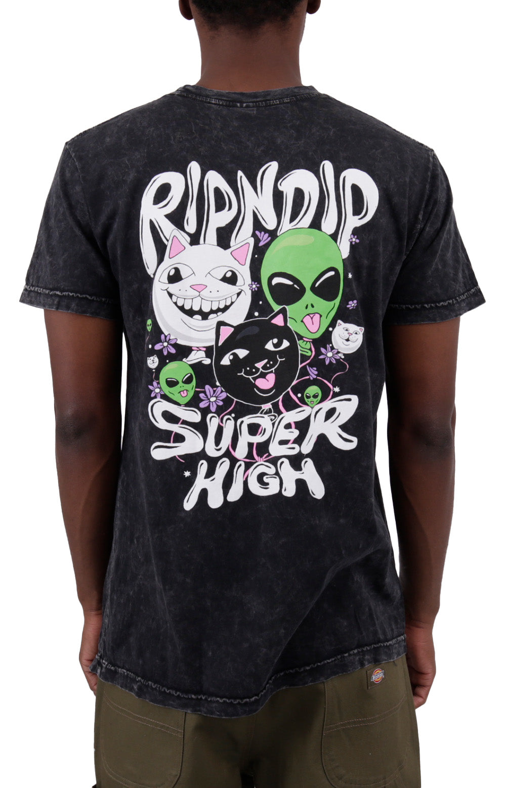  Super High T-Shirt - Black Mineral Wash 