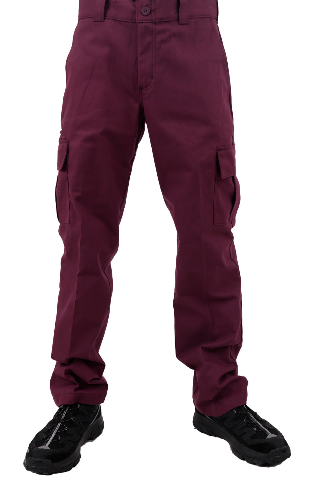  (WPR11CSW) Contrast Twill Cargo Pant - Wine/Contrast Stitch 