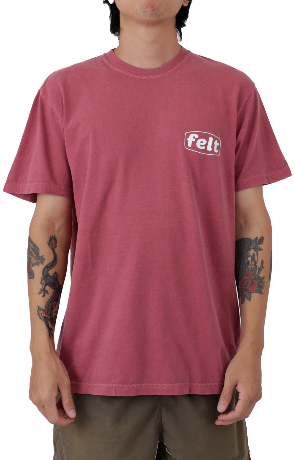  Work Wear Logo T-Shirt - Oxblood 