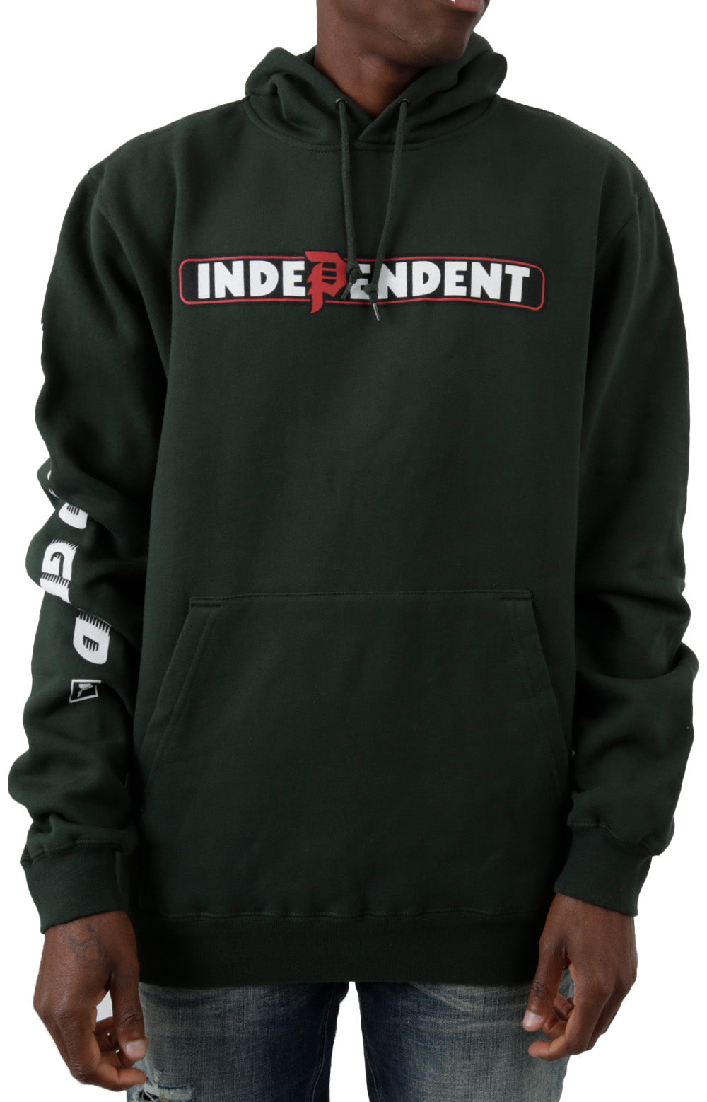  x Independent Bar Pullover Hoodie - Dark Green 