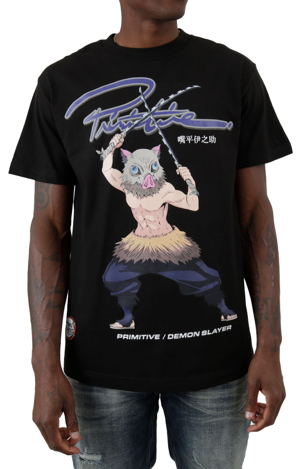  x Demon Slayer Inosuke T-Shirt - Black 