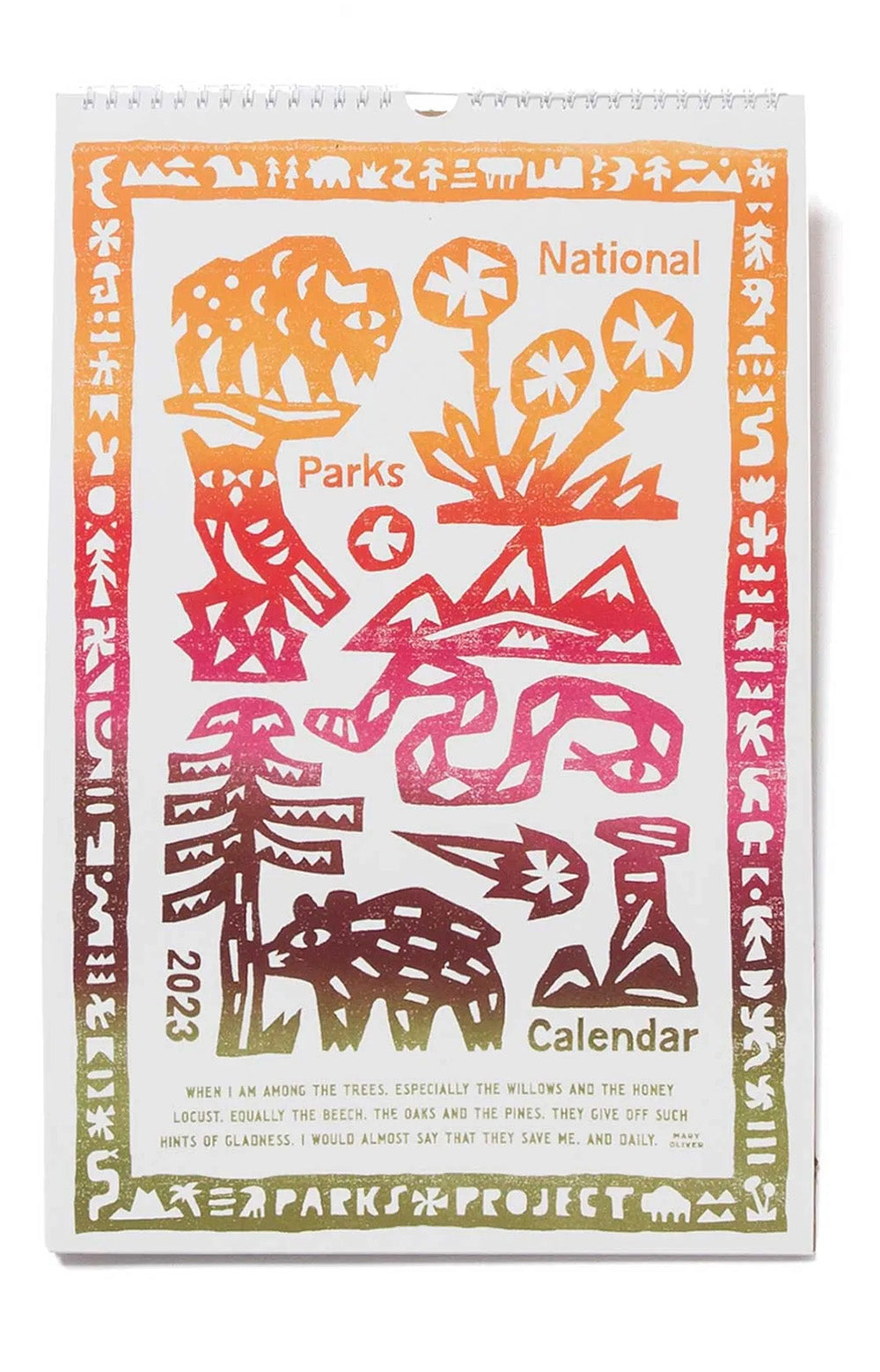  National Parks Woodcuts 2023 Calendar 