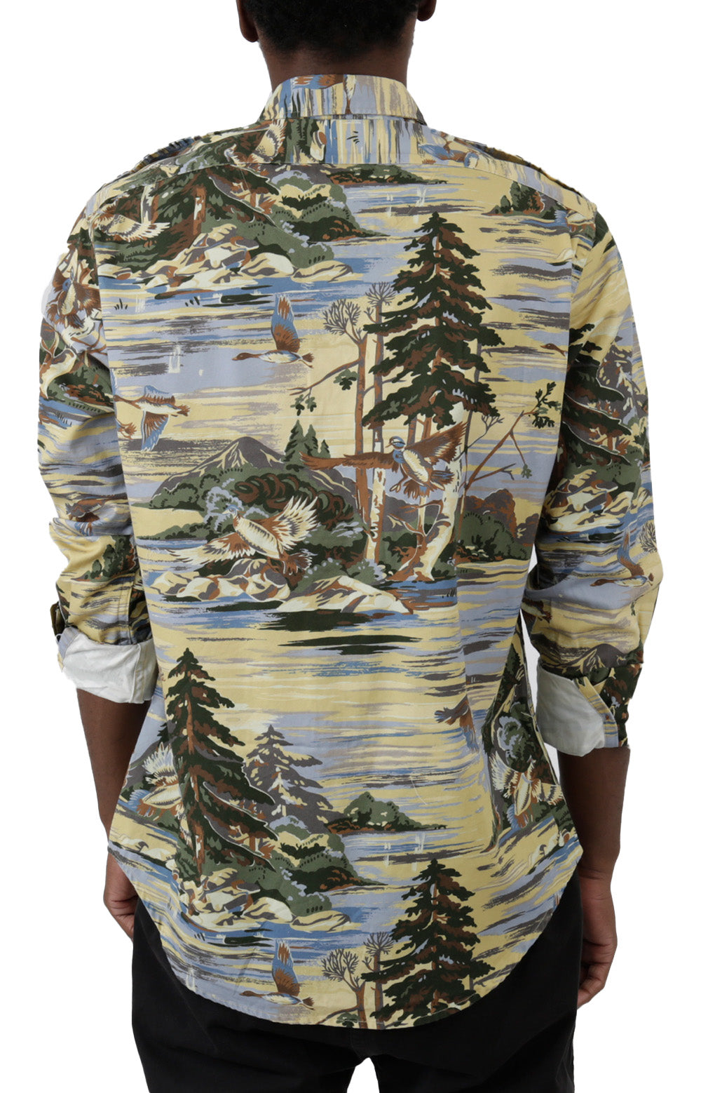 Print Wool Blend Workshirt - Autumnal Flight