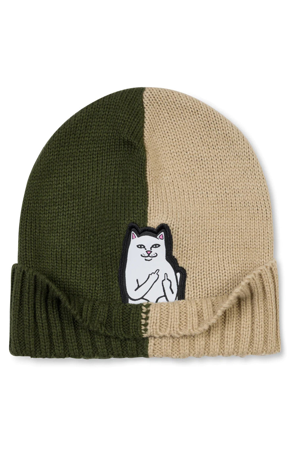 Lord Nermal Split Beanie - Moss/Stone