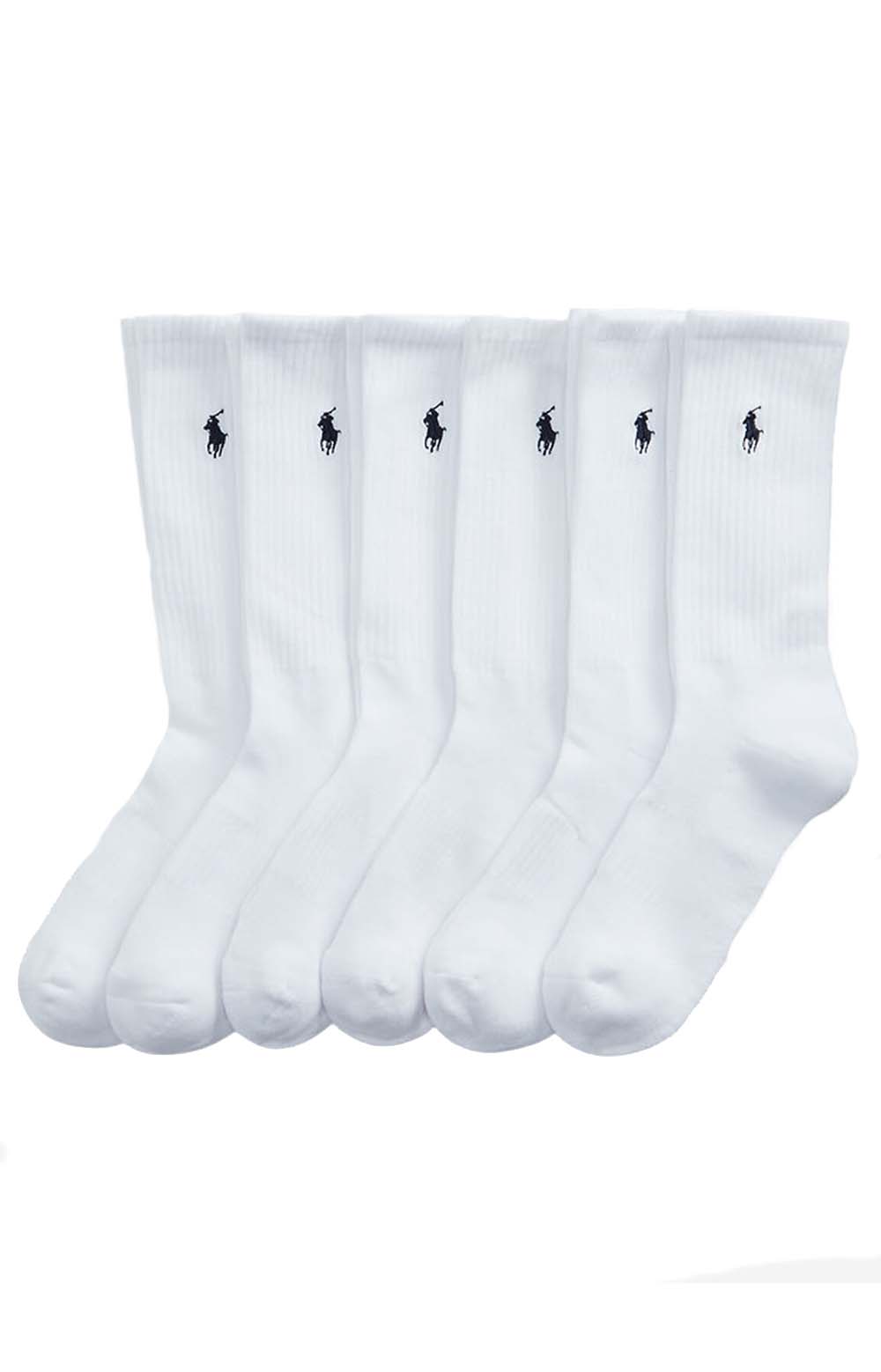 (821480PKZ2) Sport Crew Socks 6 Pack - White