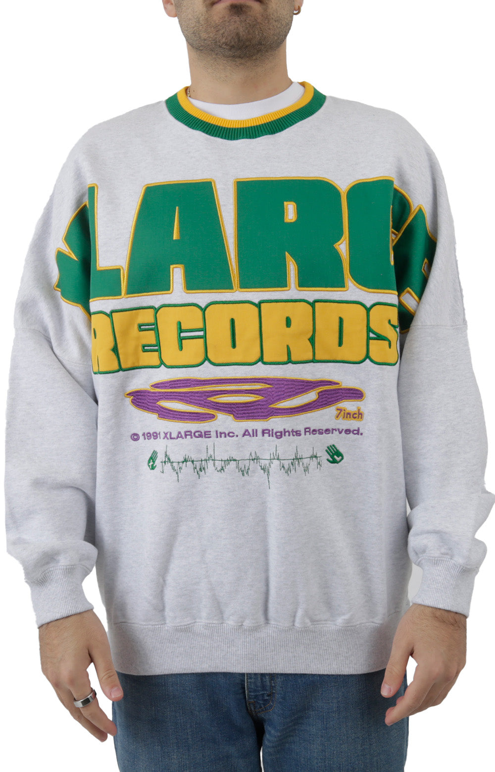  X-Large Records Logo Crewneck - Ash 