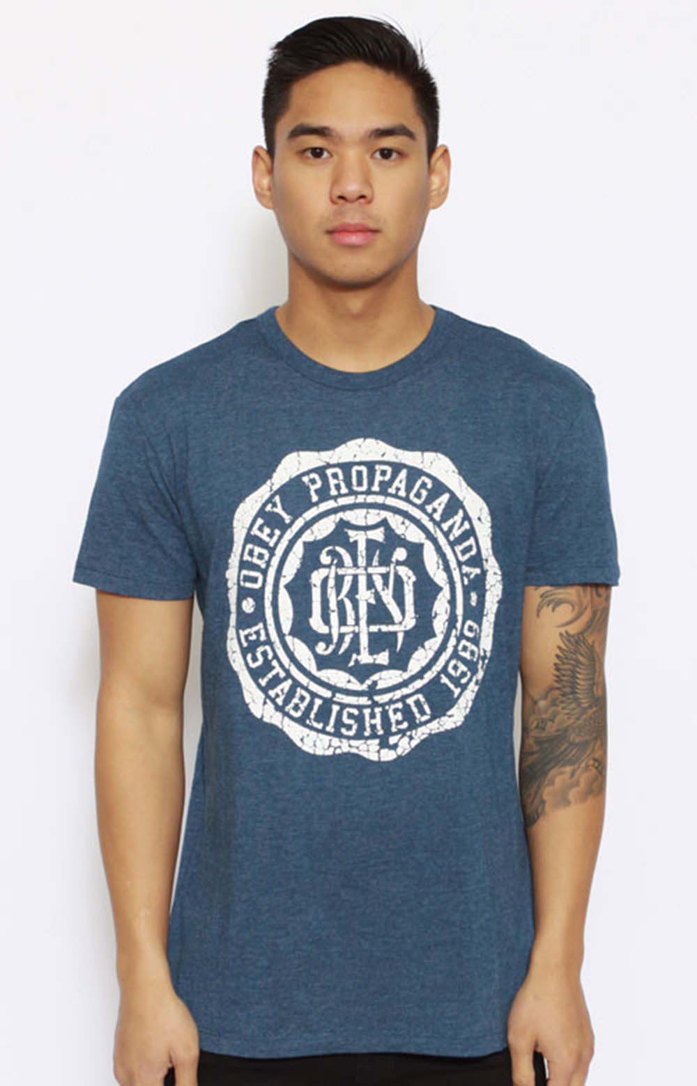  College Crest T-Shirt - Indigo Heather 