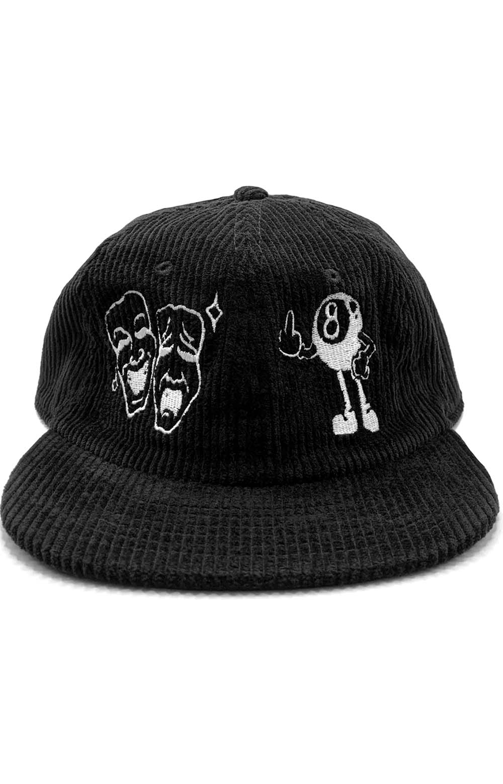  Cry Later Corduroy Cap - Black 