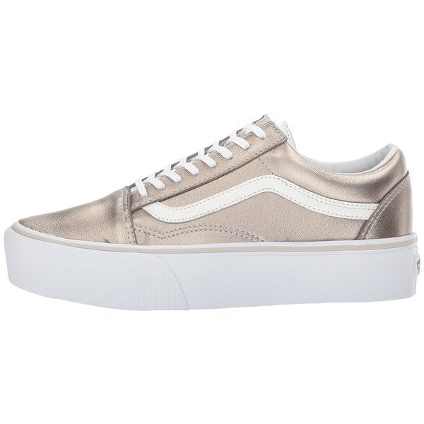  (B3UOV6) Old Skool Platform Shoes - Gray Gold/True White 