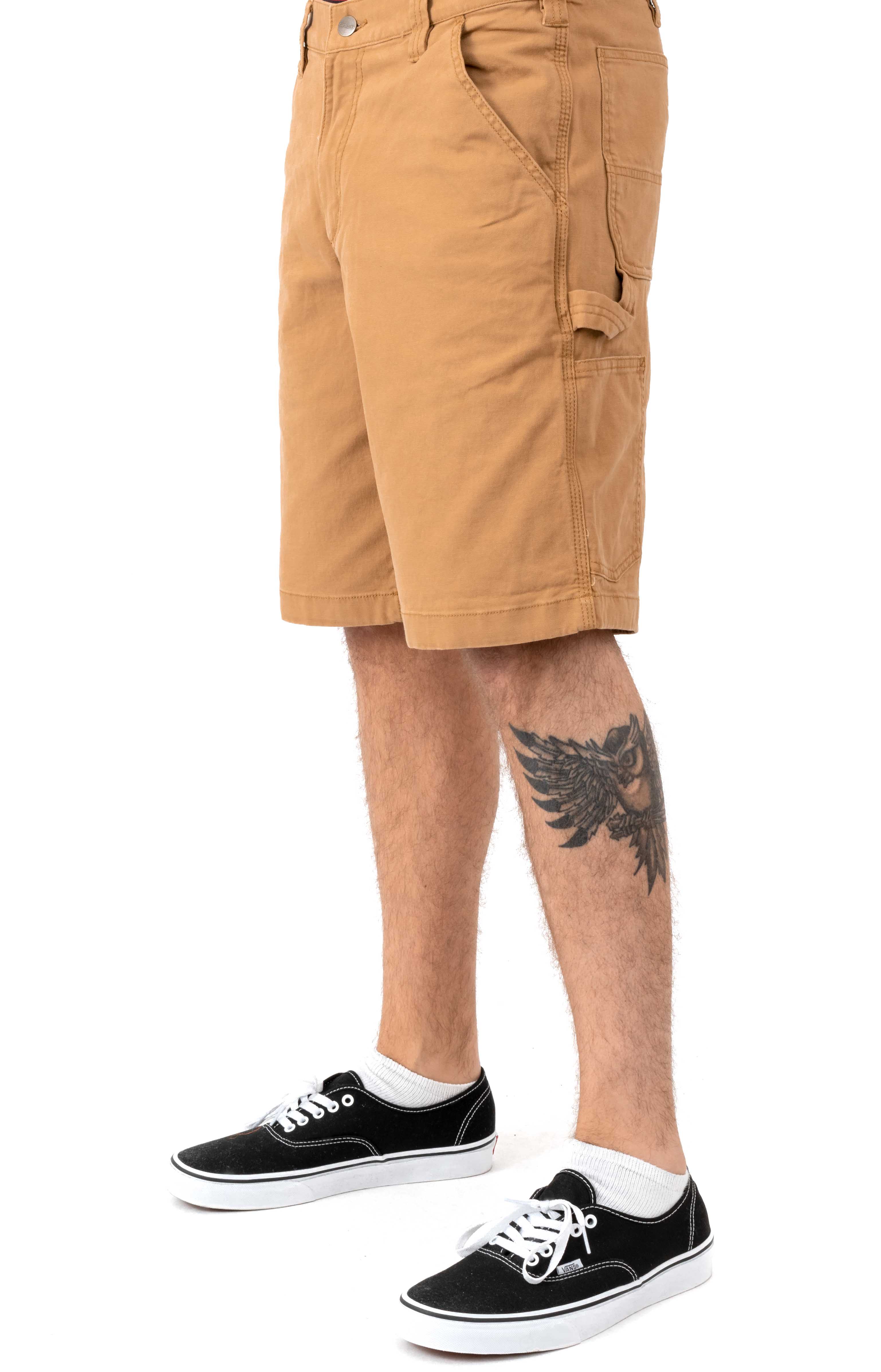  (103652) Rugged Flex Relaxed Fit Canvas Utility Work Shorts - Hickory 