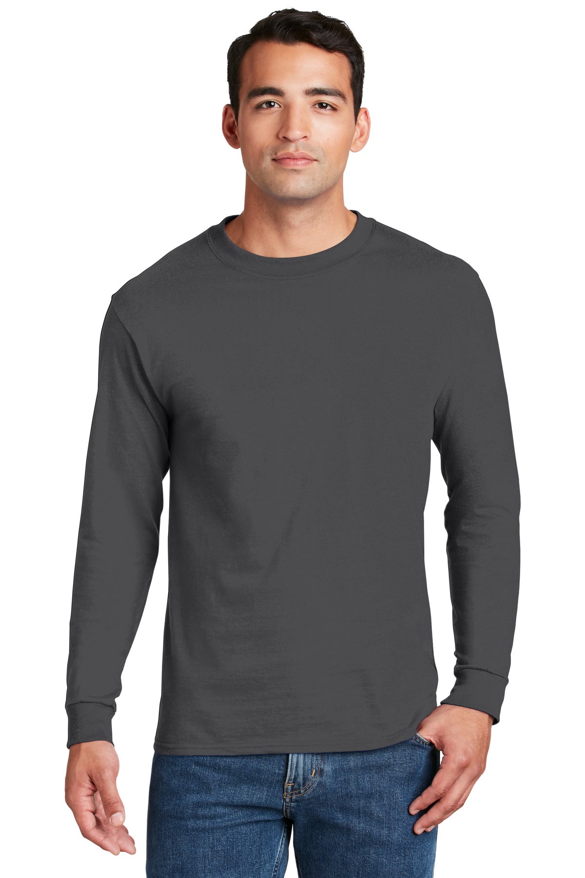 Hanes?Beefy-T?-  100% Cotton Long Sleeve T-Shirt.  5186