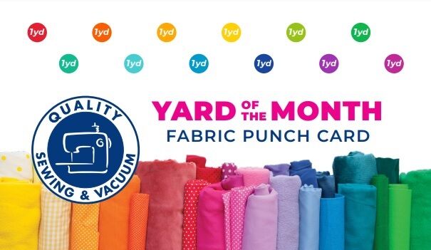 QSV Yard of the Month Fabric Punch Card